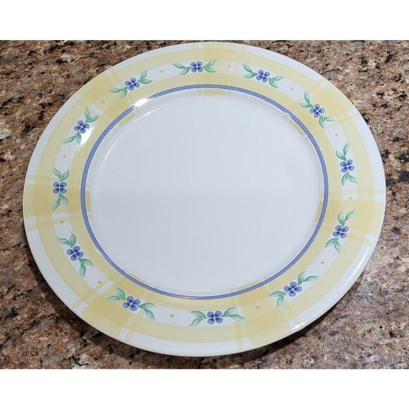 Pfaltzgraff Summer Breeze 11" Dinner Plate Yellow w/Blue Flowers Replacement - Picture 1 of 13